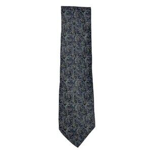Joseph Abboud Paisley Blue/Yellow Silk Tie